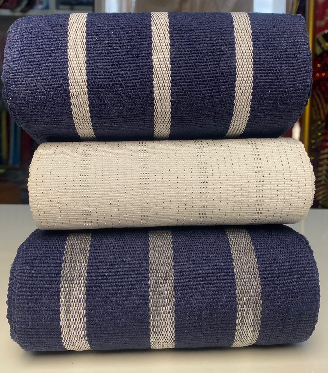 Blue & White Aso-Oke